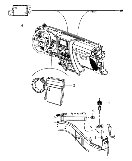 Receiver Keyless Entry Diagram for 68140639AD