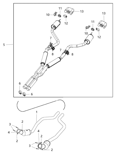 Actuator Exhaust Valve Diagram for 68230108AG