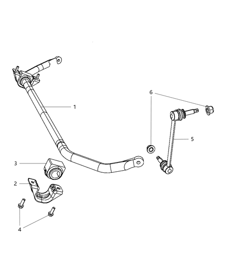 2011 Dodge Charger Link Stabilizer Bar Diagram for 4782952AC