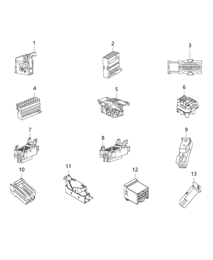 2006 Jeep Commander Connector Electrical Body Computer Node Diagram for 68266505AA