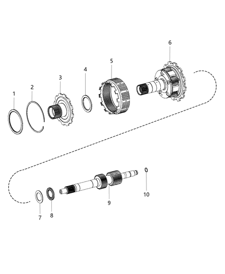 1988 Dodge Shadow Thrust Bearing Needle Roller Diagram for 68253772AA