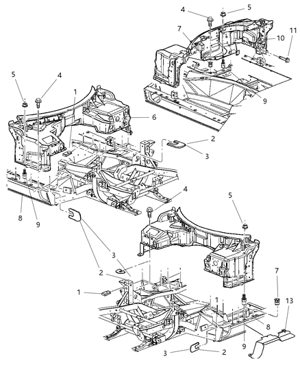 2004 Dodge Viper Panel Dash Diagram for 4865495AC