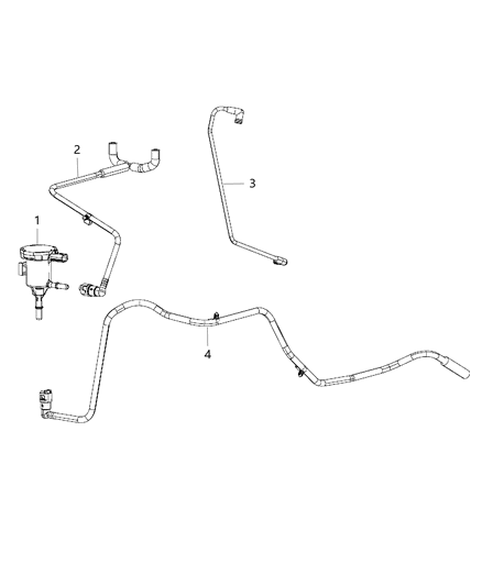 1990 Jeep Wagoneer Vapor Hose Diagram for 5030712AE