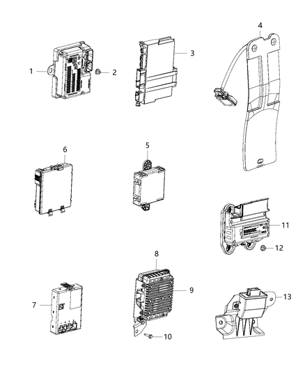 Module Transfer Case Control Diagram for 56029585AD