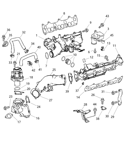 2008 Dodge Sprinter 2500 Sensor Swirl Actuator Diagram for 68013184AA