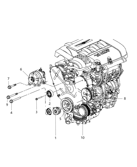 Pulley Hub Kit A/C Compressor Diagram for 68018352AA