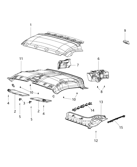 1988 Jeep Comanche Visor Diagram for 6DF98LDMAA