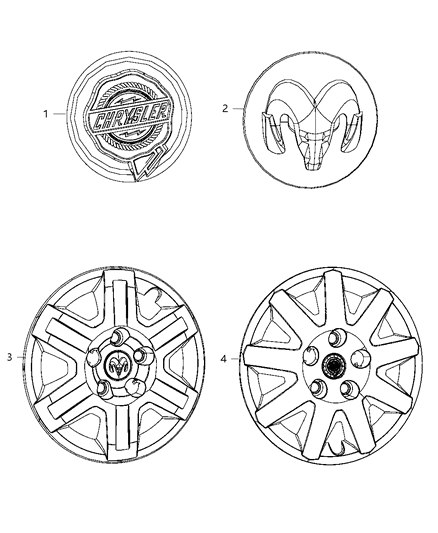 Cap Wheel Center Diagram for 1LB74SZ7AA
