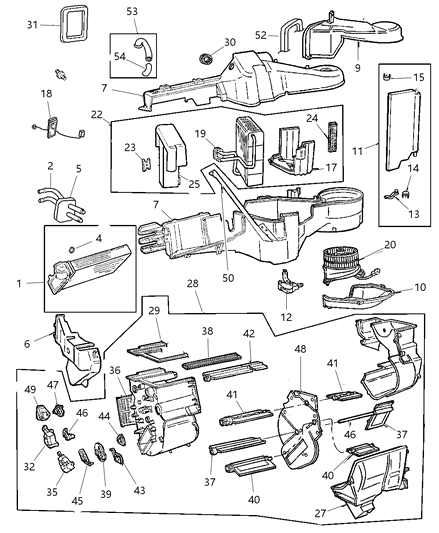 2006 Dodge Charger Coil Assembly, Evaporator, With Export Valve Diagram for 4882355AB