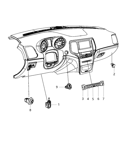 Switch Stop Lamp Diagram for 56029454AB