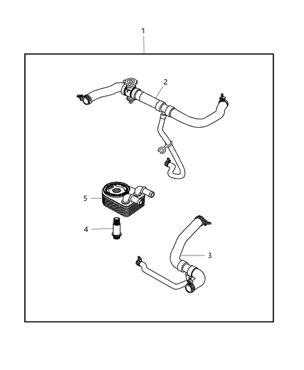 2009 Jeep Compass Hose Radiator Inlet Diagram for 5058492AB