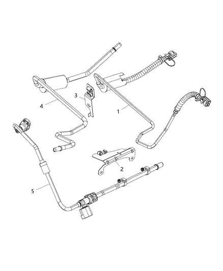 2020 Ram 1500 Tube Fuel Supply Diagram for 5146332AE