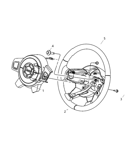 1985 Chrysler Town & Country Wheel Steering Leather Diagram for 5JZ05ZJ8AD