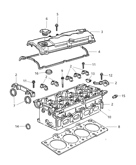 Head Cylinder Diagram for 4667088AF
