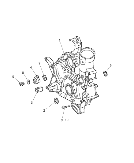 Cover Timing Case Diagram for 5159675AA