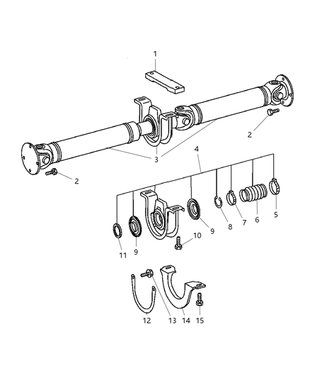 2006 Dodge Sprinter 2500 Boot Driveshaft Diagram for 5133897AA