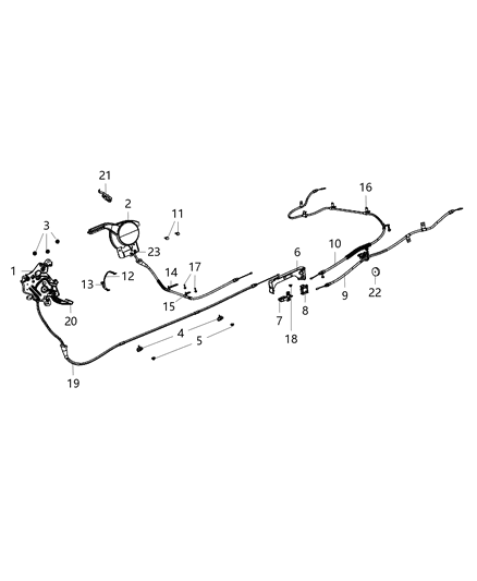 2014 Dodge Journey Clip Cable Routing Diagram for 4766418AA