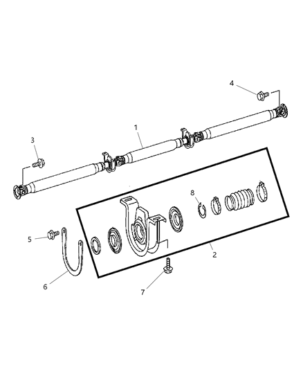 Strap Propeller Shaft Diagram for 68006655AA
