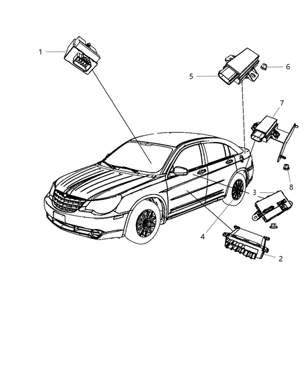 Module Convertible Top Control Diagram for 4602674AJ