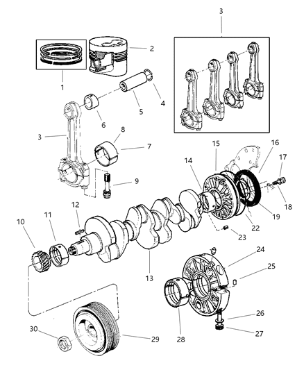 2014 Chrysler 300 Washer, Crankshaft Thrust Diagram for 4864046
