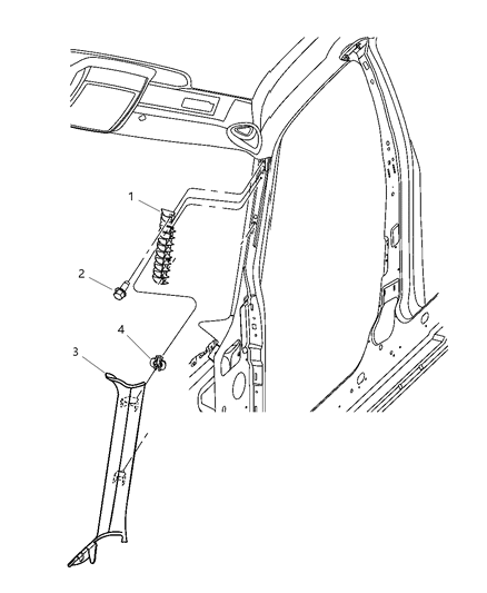 Molding Windshield Diagram for UM03BDXAC