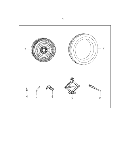 2017 Chrysler 300 Chocks Wheel Diagram for 68232790AA