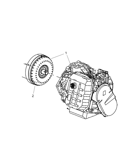 2007 Dodge Avenger Transmission Package With Torque Converter Diagram for 68100650AA