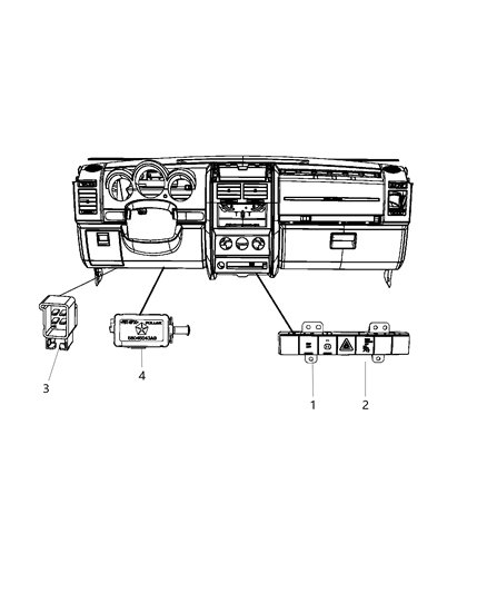 1986 Dodge Aries Switch Instrument Panel Diagram for 4602562AF