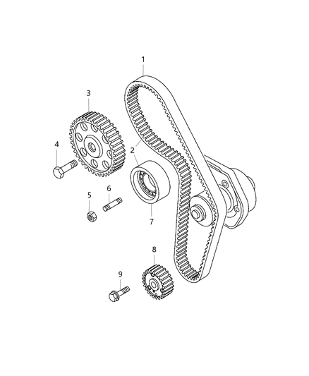2019 Dodge Charger Belt Kit Timing Belt And Tensioner Diagram for 68095271AA