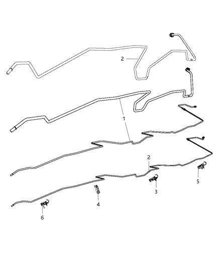 1987 Chrysler New Yorker Tube Fuel Return Diagram for 5032266AD