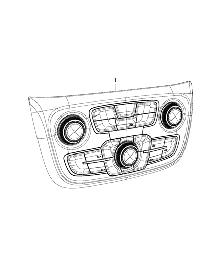 2011 Jeep Grand Cherokee Center Stack Vehicle Feature Controls Diagram for 5VA58DX9AD