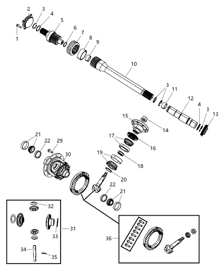 Gear Kit Ring And Pinion Diagram for 5015873AB