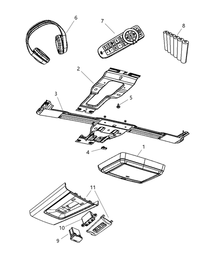 Remote Wireless Infrared Diagram for 5107094AB