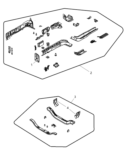 Crossmember Radiator Diagram for 5076459AF