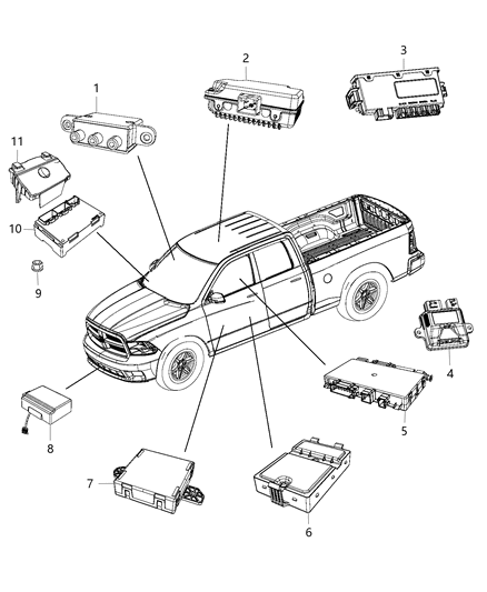 Module Memory Seat And Mirror Control Diagram for 5026618AD