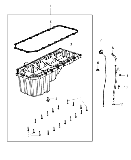2005 Dodge Caravan Indicator Engine Oil Level Diagram for 53034186AC