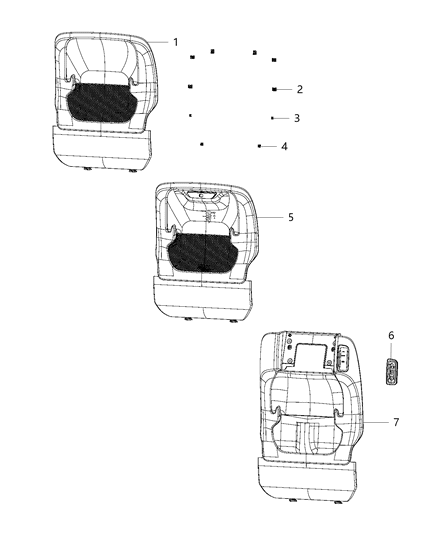 Panel Front Seat Back Diagram for 5RT131D2AF