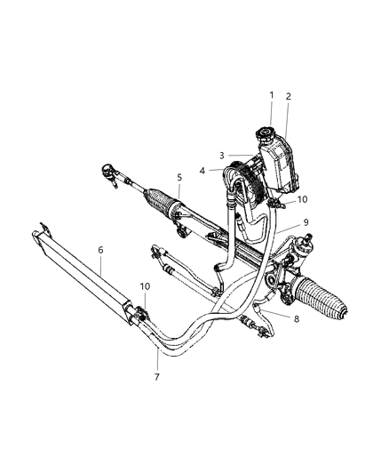 1995 Jeep Grand Cherokee Gear Power Steering Diagram for 52090488AC
