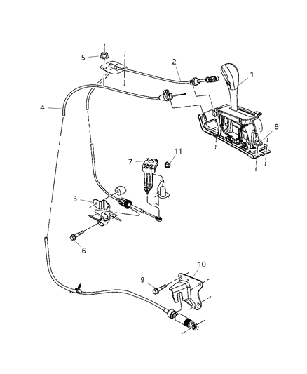 2022 Ram 1500 Classic Housing And Lever Shifter Diagram for 52104312AG