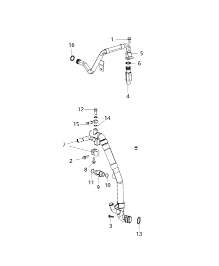 2009 Jeep Patriot O Ring Diagram for 68206025AA