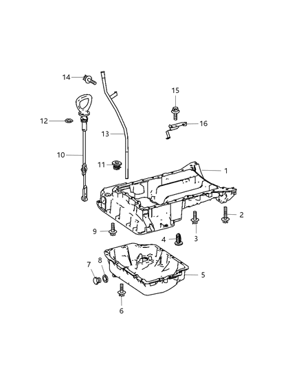 2018 Ram ProMaster 3500 Indicator Engine Oil Level Diagram for 68006137AA