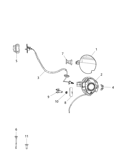 1986 Jeep Comanche Seal Diagram for 68266535AA
