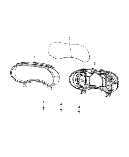 Cluster Instrument Panel Diagram for 68402703AB