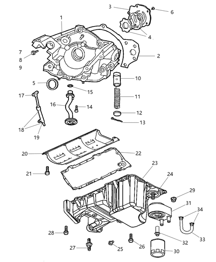 Cooler Engine Oil Diagram for 4792912AD