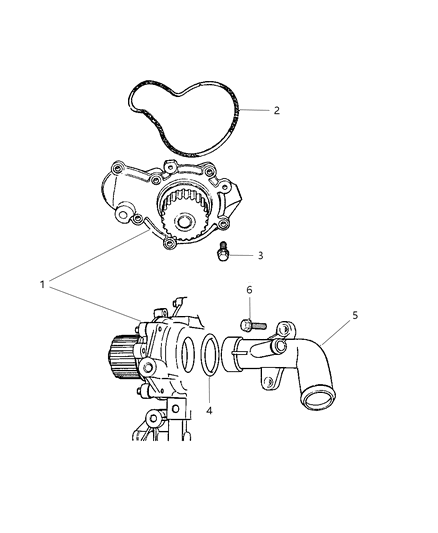 2023 Dodge Durango Pump Water Diagram for 4694307AE