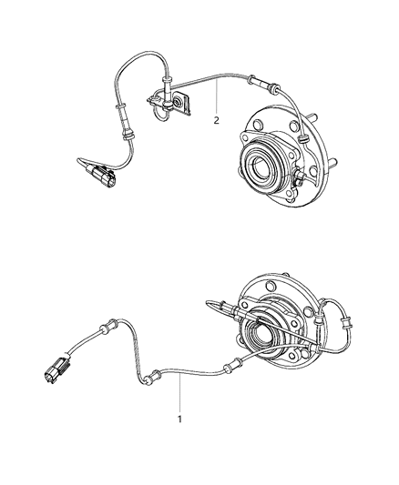 1998 Dodge B2500 Sensor Anti-Lock Brakes Diagram for 4779639AB