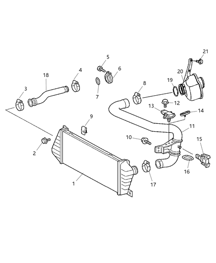 2005 Dodge Sprinter 2500 Hose Air Induction Diagram for 5120148AA