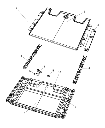 1985 Dodge Aries Bezel Load Floor Cover Diagram for 1GG331J8AA