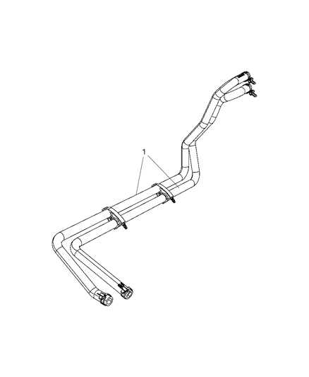 1991 Chrysler Imperial Hose Heater Core Diagram for 55056906AB