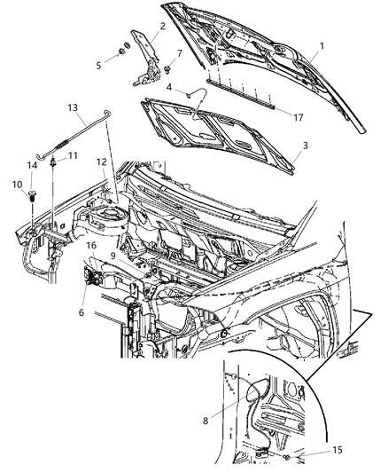 Silencer Hood Diagram for 5116436AD